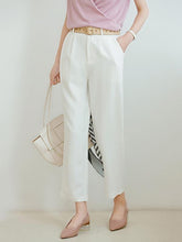 Solid Color Empire Straight Leg Pants
